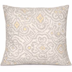 Elegant Gray and Yellow Decorative Pillow